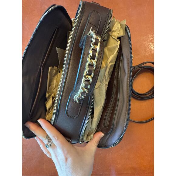 Queen Bee Stripe Crossbody Boxy Satchel Bag Purse Designer-Inspired - Picture 7 of 12